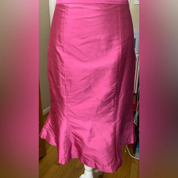 Aria Pink Silk Shantung Dress Size 0 - Picture 5 of 7